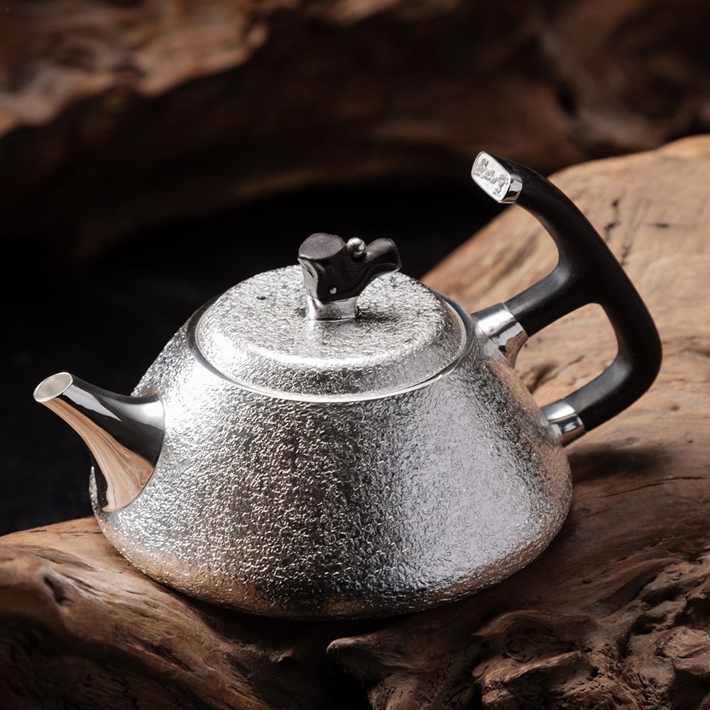 Zhengshan Shipiao Pure Silver Teapot-Pine Spring Reflecting the Moon[Ag999]