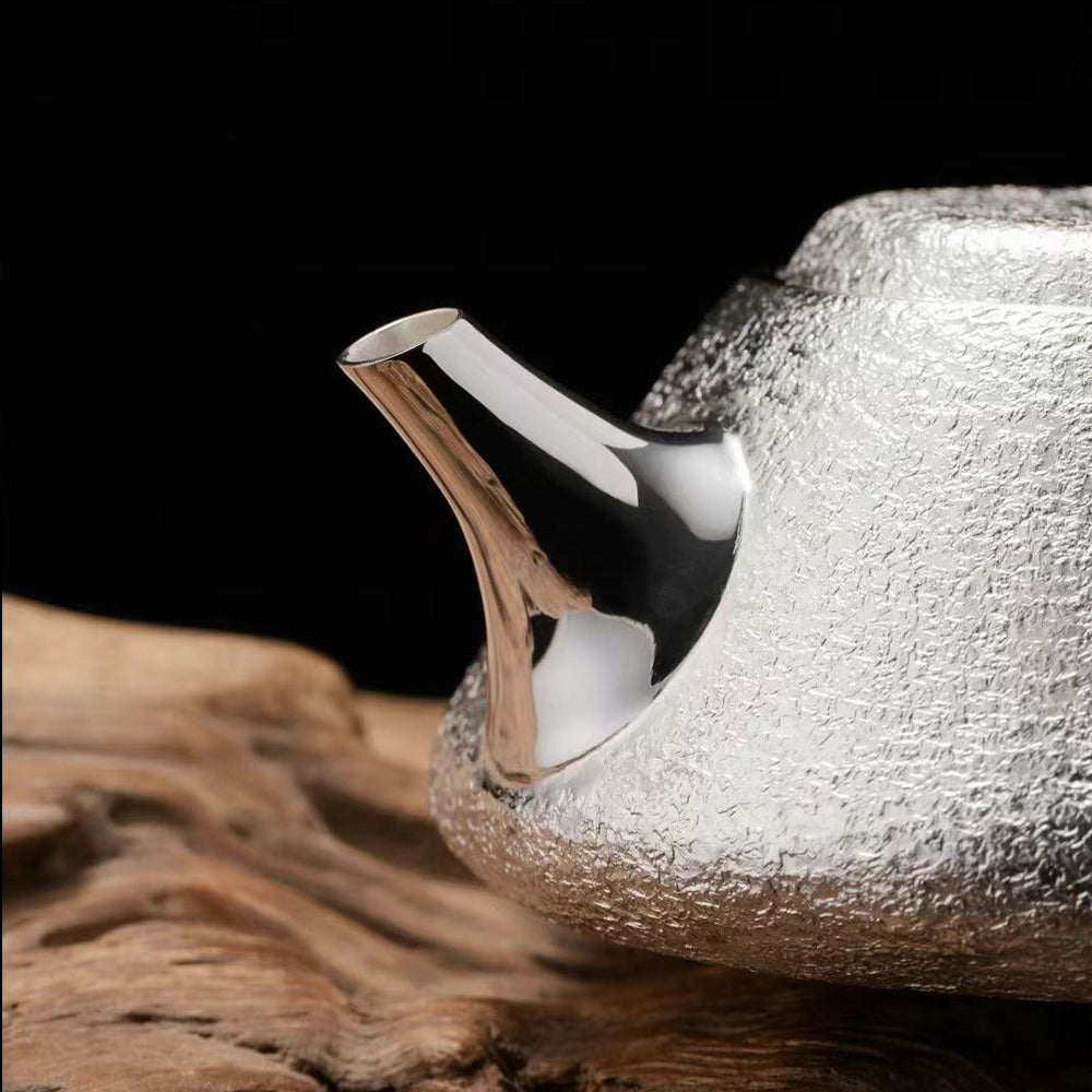 Zhengshan Shipiao Pure Silver Teapot-Pine Spring Reflecting the Moon[Ag999]