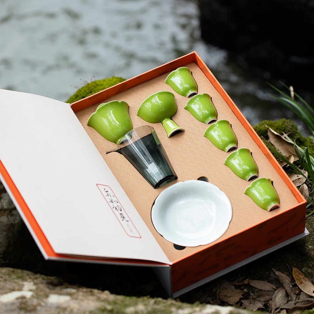 First Sight-Jade Ceramic Gongfu Tea Set Gift Box[TS24]