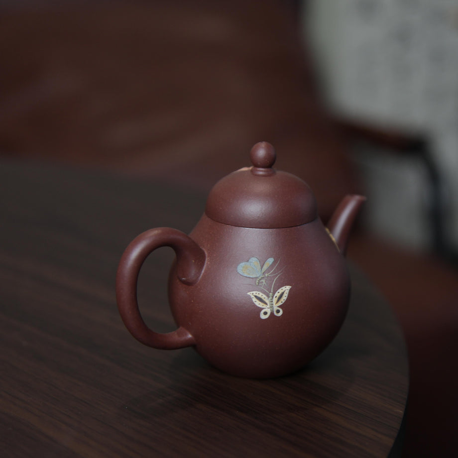 宜兴紫砂红紫泥梨形壶[ZS68] – LAPSANGSTORE