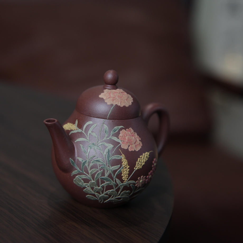 宜兴紫砂红紫泥梨形壶[ZS68] – LAPSANGSTORE