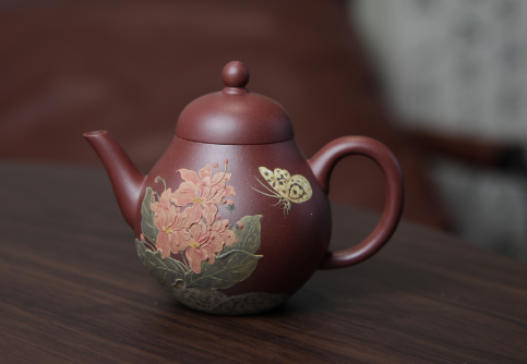 YiXing ZiSha Blooming Flowers in Spring Siting Teapot繁花 思婷壶