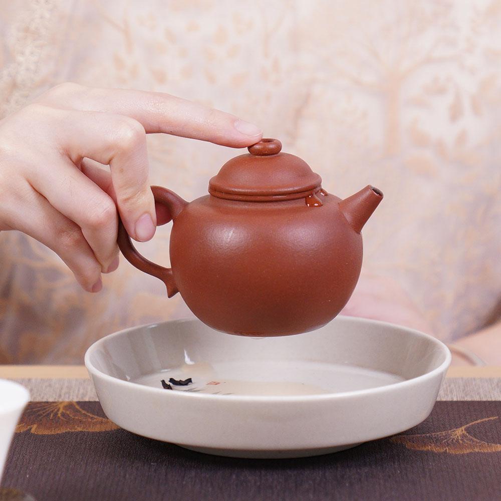 「ZhengShanTang」Yixing宜兴 Zisha Pot Purple Clay Teapot-大彬圈钮 - Lapsangstore