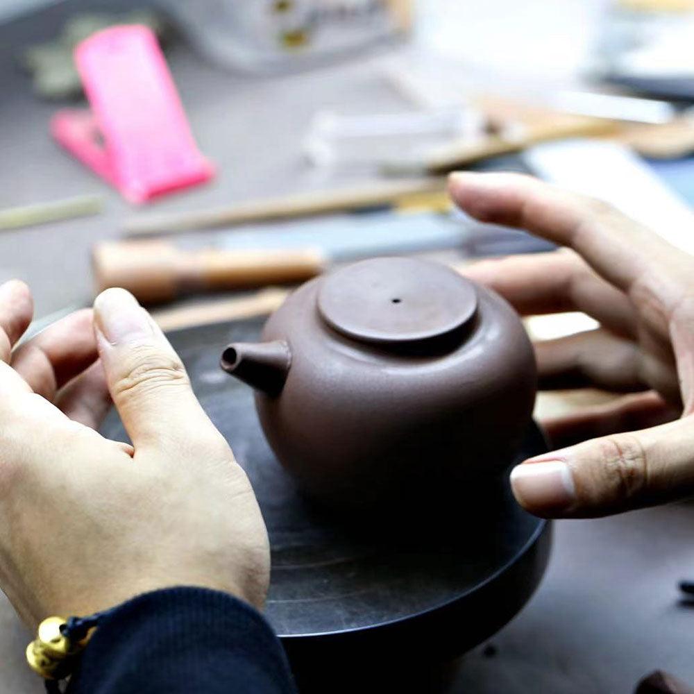 Yixing宜兴 Zisha Pot Purple Clay Teapot-大彬圈钮 - Lapsangstore