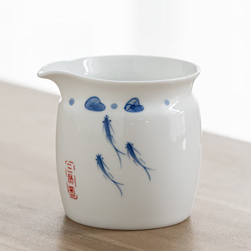 Three Fish Figure Hand-Painted Gongdao - Lapsangstore