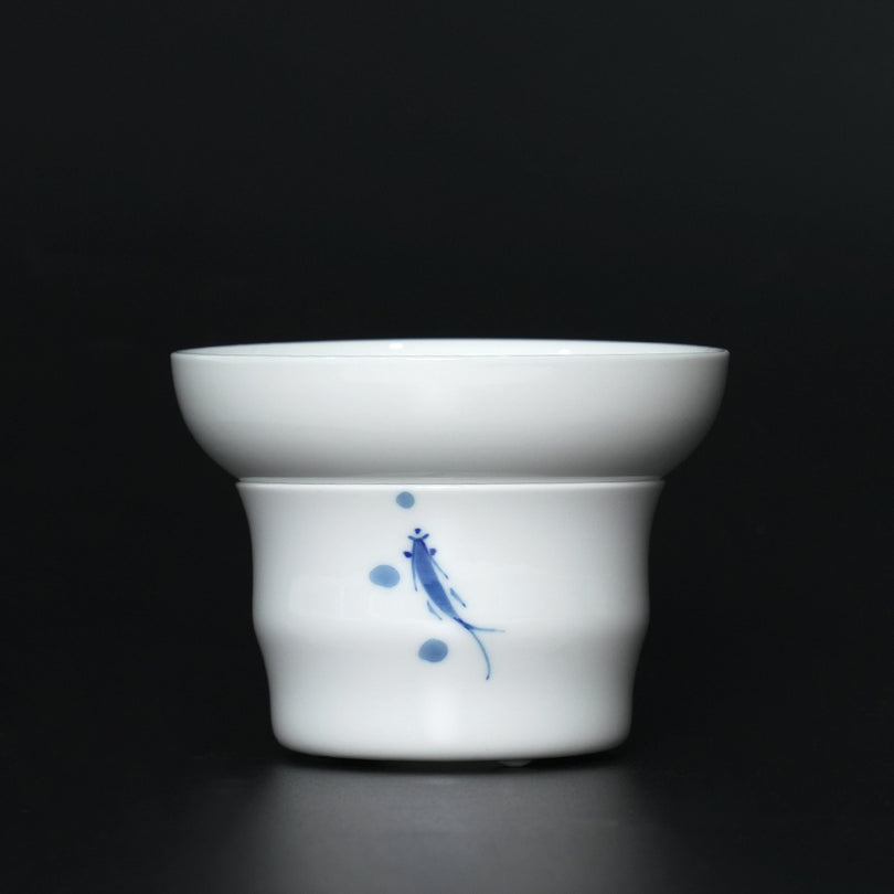 Three Fish Figure Hand-Painted Tea Funnel - Lapsangstore