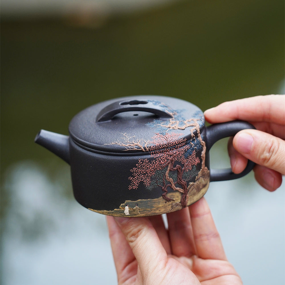 張廣徳　錫製茶壺　印銘有　高さ約11㎝361 g 東S8-0826☆2Fトヒサヒ YiXing ZiSha宜兴紫砂壶 HanWa Pot 汉瓦壶 [TS23] – LAPSANGSTORE