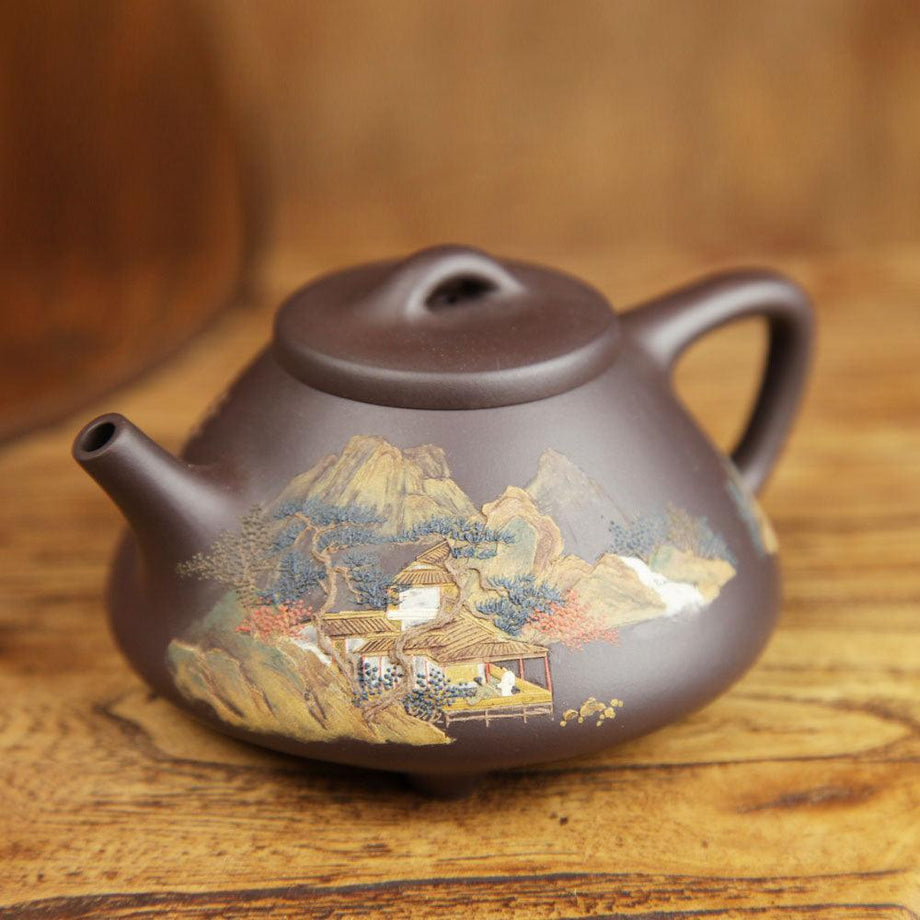 宜兴泥绘紫砂壶 石瓢壶[ZS35] – LAPSANGSTORE