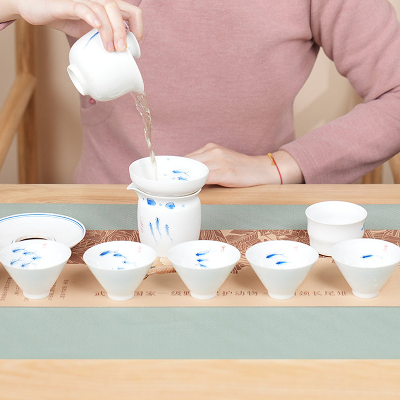 Three Fish Figure Hand-Painted Tea Funnel - Lapsangstore