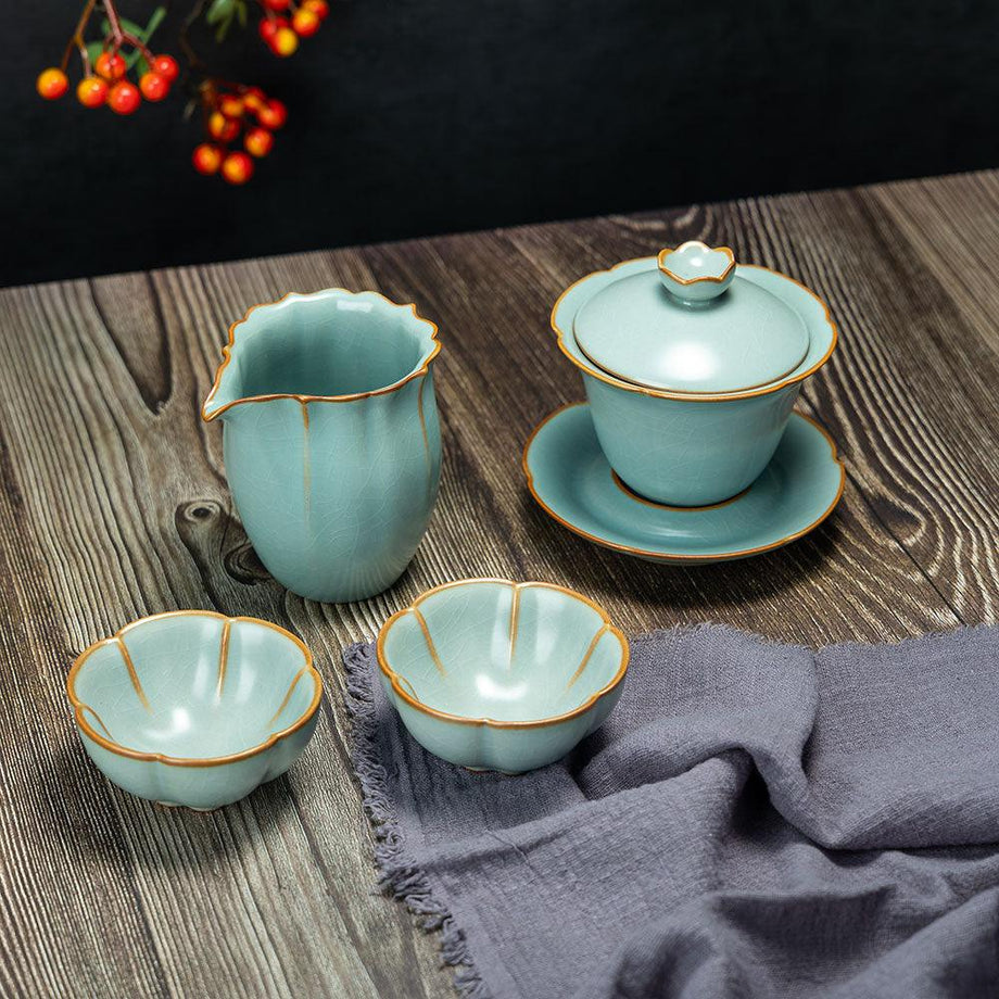 汝窑茶具套装2品茗杯+1公道杯+1盖碗– LAPSANGSTORE