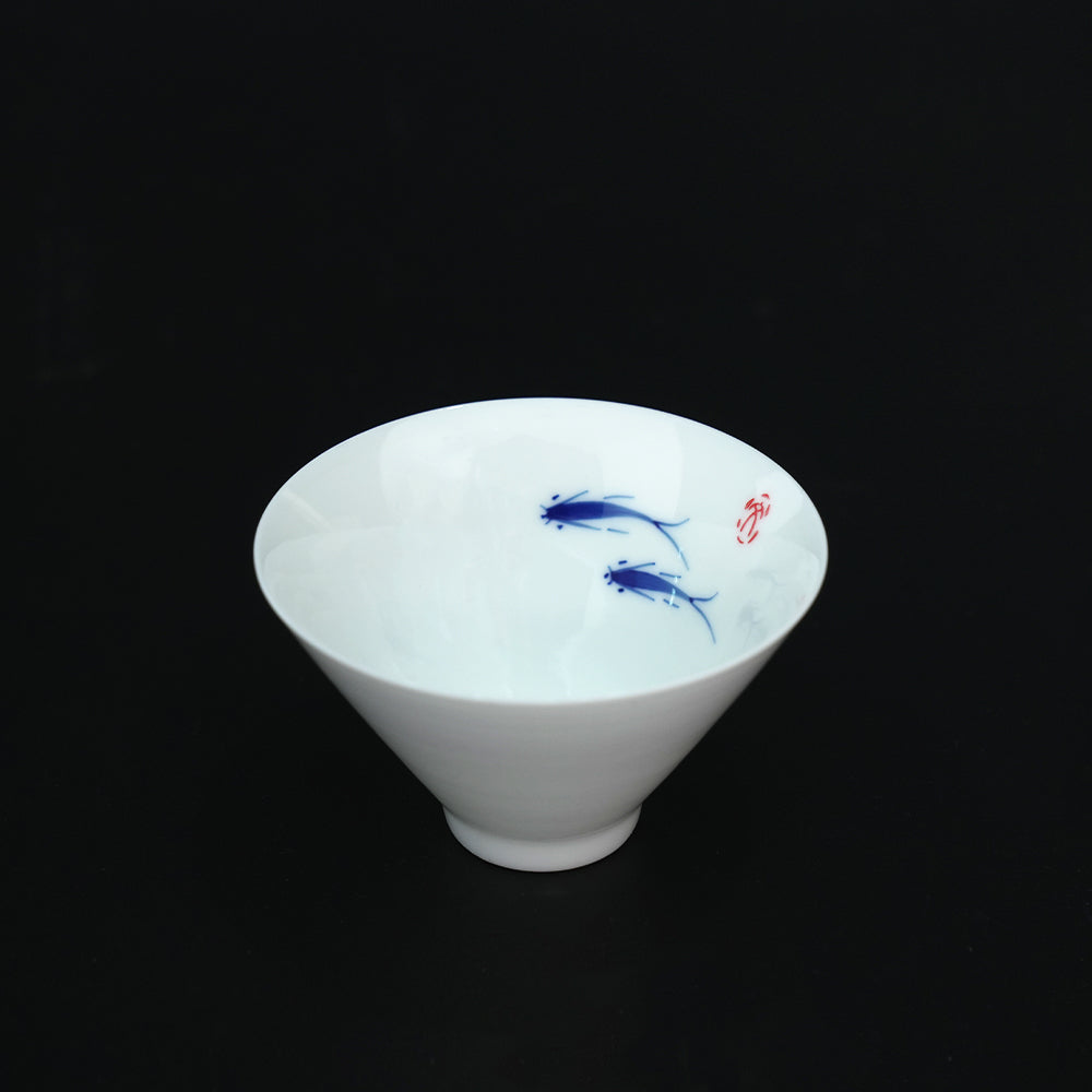 Three Fish Figure Hand-Painted Cup-Lapsangstore