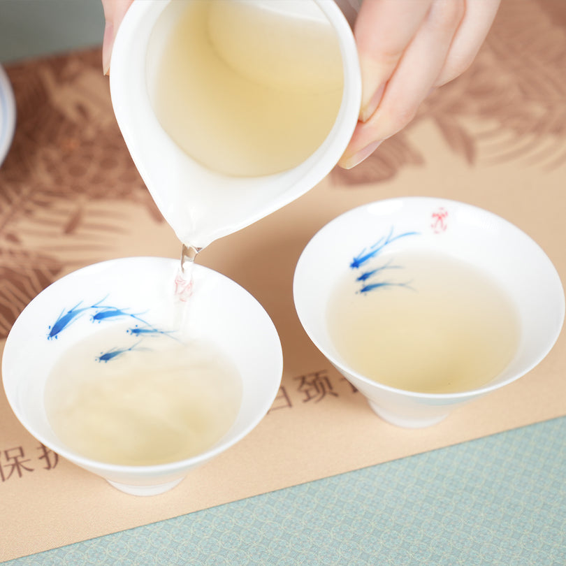 Three Fish Figure Hand-Painted Cup-Lapsangstore